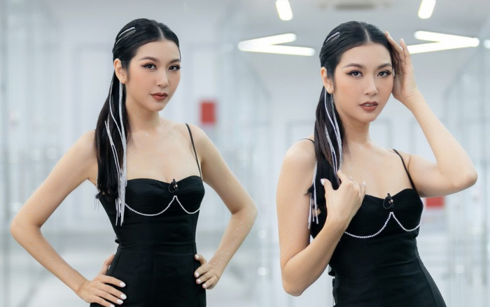 Á hậu Thúy Vân diện váy ôm sát quyến rũ, body xuất sắc khiến dân tình không thể rời mắt Ảnh 2