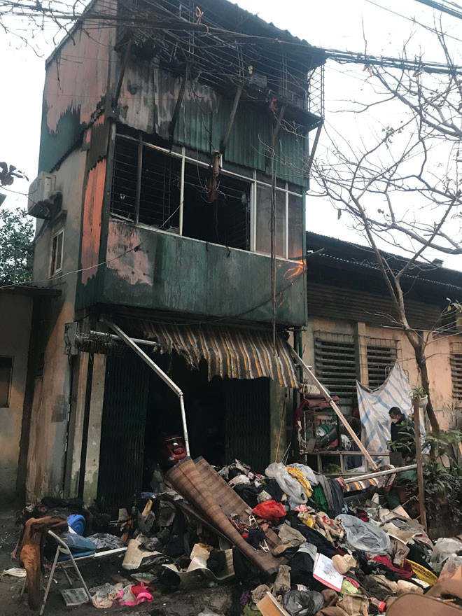 Hiện trường xảy ra vụ cháy.