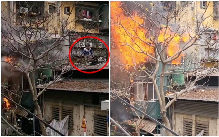 Clip ghi lại khoảnh khắc người đàn ông vượt 'biển lửa' giải cứu thành công bé gái bị mắc kẹt Ảnh 2