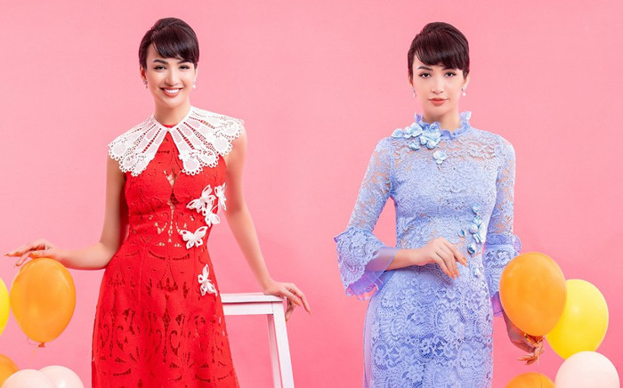 Hoa hậu Ngọc Diễm đẹp tựa nàng thơ với muôn kiểu áo dài đón Tết Nhâm Dần Ảnh 2
