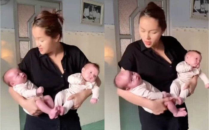 Hình ảnh mẹ bỉm của Á hậu Diễm Châu: Đầu bù tóc rối, ngủ cũng không rời con Ảnh 2