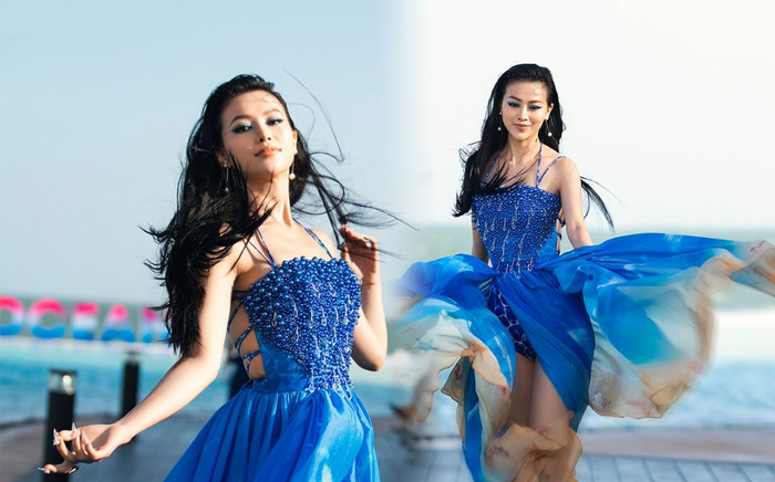 Bị gió lộng hành tơi bời, Hoa hậu Phương Khánh vẫn catwalk siêu đỉnh Ảnh 2