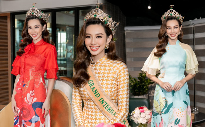 Miss Grand Thùy Tiên mượt mà với áo dài cách tân: Điểm 10 từ hình thức đến chất lượng! Ảnh 2