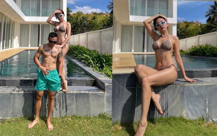 Tóc Tiên tung ảnh bikini gợi cảm bên ông xã, khoe body siêu nóng bỏng Ảnh 2