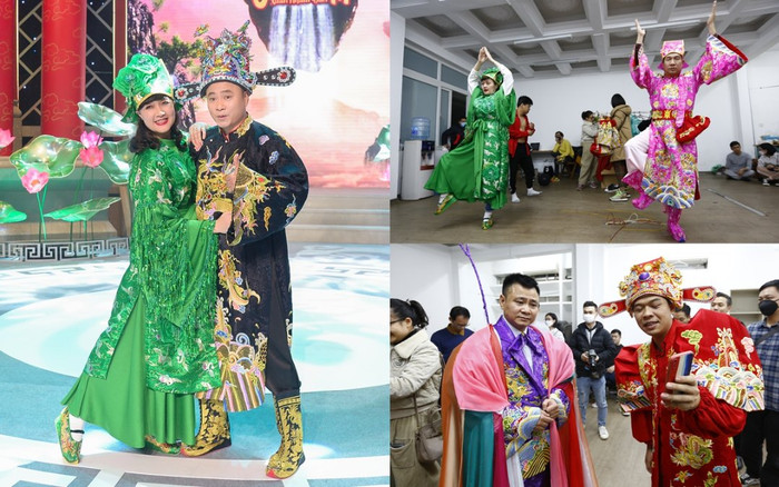 Hậu trường Táo Quân 2022: Quang Thắng - Vân Dung tập múa chầu trời, Tự Long nhí nhố selfie với Trung Ruồi Ảnh 2