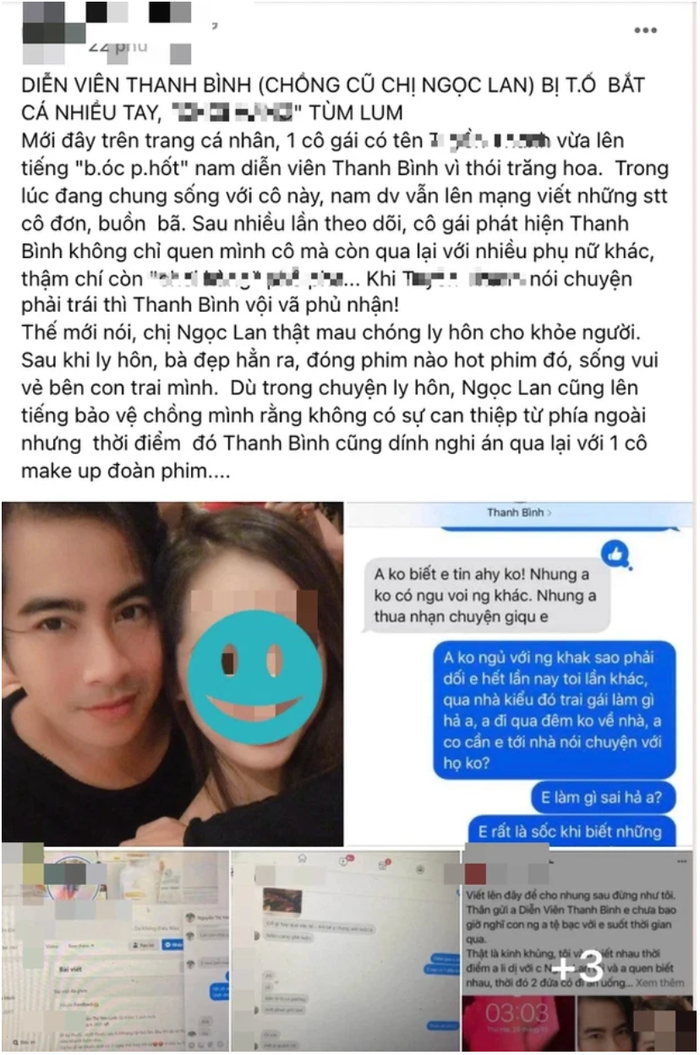 Bài viết tố diễn viên Thanh Bình lăng nhăng, qua lại với nhiều phụ nữ