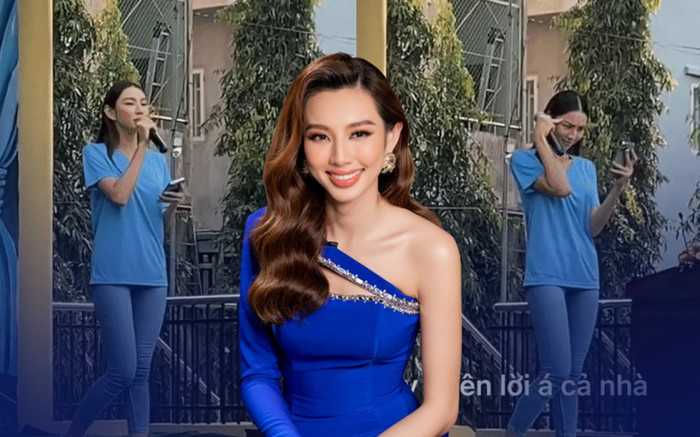 Hoa hậu Thùy Tiên tung clip hát 'Dễ đến dễ đi' phiên bản solo, biểu cảm lúc quên lời lại chiếm spotlight Ảnh 2