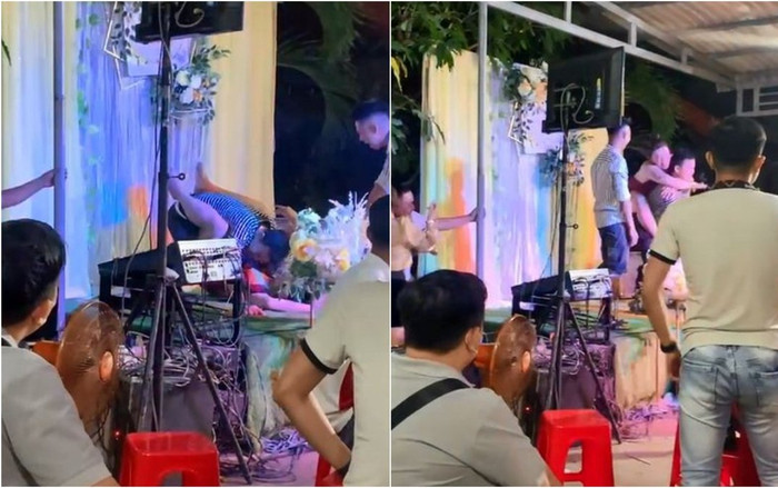 Mặc mát mẻ rồi ôm bạn khác giới nhún nhảy trong đám cưới, người phụ nữ khiến ai nấy nhức mắt Ảnh 2