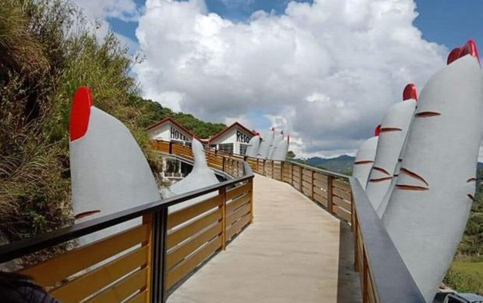 Xuất hiện bản sao Cầu Vàng Đà Nẵng ở Philippines, dân mạng ngán ngẩm lắc đầu Ảnh 2