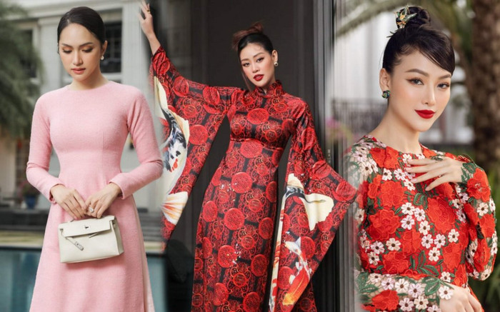 Đọ sắc với áo dài: Hương Giang nền nã, Phương Khánh quyến rũ, đến Khánh Vân là bầu trời quyền lực Ảnh 2