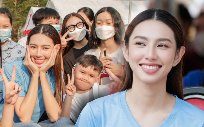 Hoa hậu Thùy Tiên tự tin với mặt mộc đi từ thiện: Fan vây kín vì quá dễ thương - dễ gần Ảnh 2
