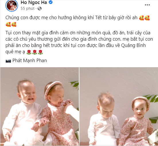 Chia sẻ của Hà Hồ.