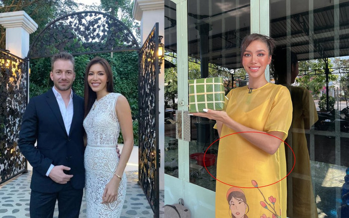 Diện áo dài đón Tết, Minh Tú lộ vòng 2 'lùm lùm', nghi vấn đang mang thai con đầu lòng? Ảnh 2