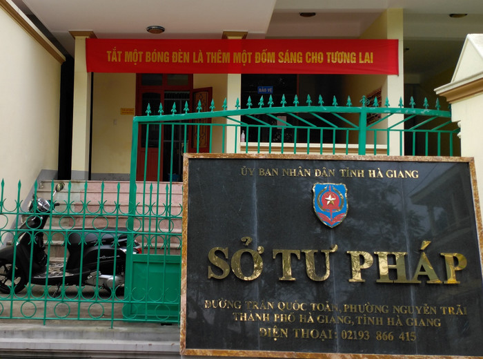 Trụ sở Sở Tư pháp tỉnh Hà Giang. Ảnh: VietNamnet