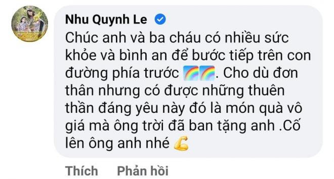 Vợ cũ Hoàng Anh động viên chồng Thắm Bebe khi trở thành bố đơn thân. 