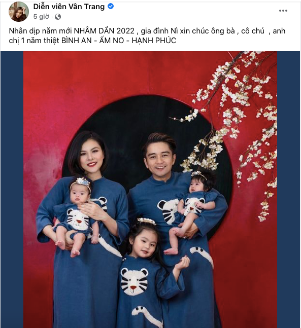 Bài đăng của nữ diễn viên ngay sáng mùng 1 Tết Nguyên đán