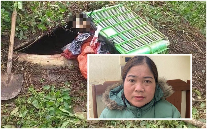 Nguyễn Thị Vuông và hiện trường vụ việc.