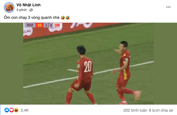 Chia sẻ của Nhật Linh sau khi ông xã ghi bàn