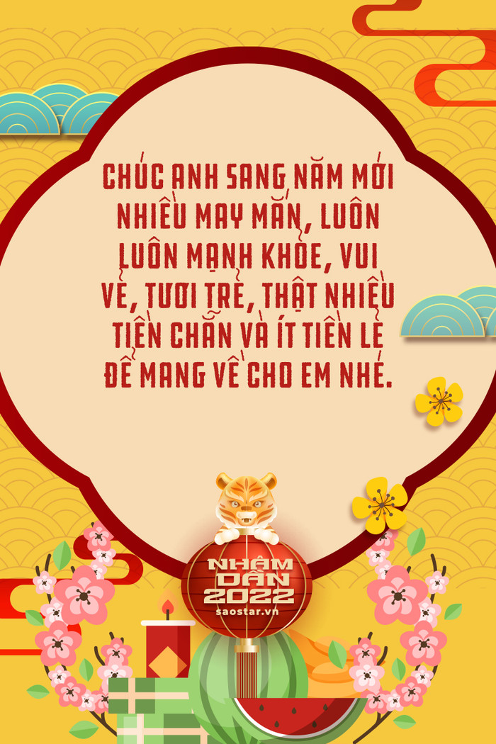 Hỡi các tình yêu ơi, 10 câu chúc Tết dưới đây sẽ giúp bạn ghi điểm trong mắt 'nửa kia' Ảnh 5