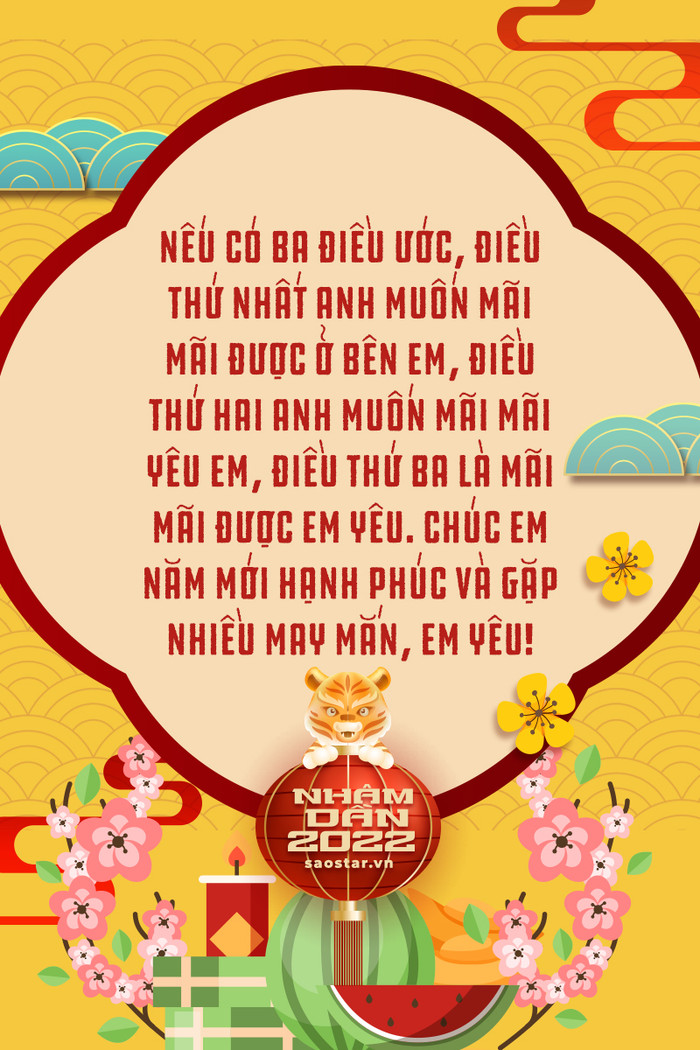 Hỡi các tình yêu ơi, 10 câu chúc Tết dưới đây sẽ giúp bạn ghi điểm trong mắt 'nửa kia' Ảnh 8
