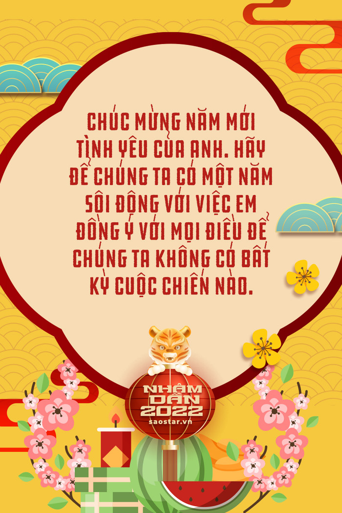Hỡi các tình yêu ơi, 10 câu chúc Tết dưới đây sẽ giúp bạn ghi điểm trong mắt 'nửa kia' Ảnh 11