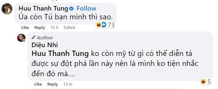 Đến khi bị Thành Tùng lên tiếng, Diệu Nhi mới lên tiếng giải thích