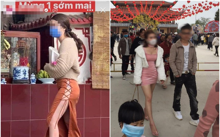 Đi lễ chùa đầu năm, nhiều cô gái trẻ diện trang phục hớ hênh khiến ai cũng ngán ngẩm Ảnh 2