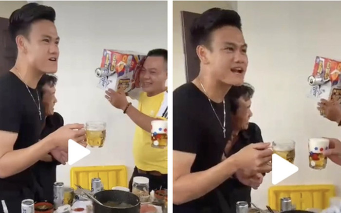 Tuyển thủ Việt Nam xé lưới Trung Quốc bị nhắc nhở vì uống bia ngày tết Ảnh 2