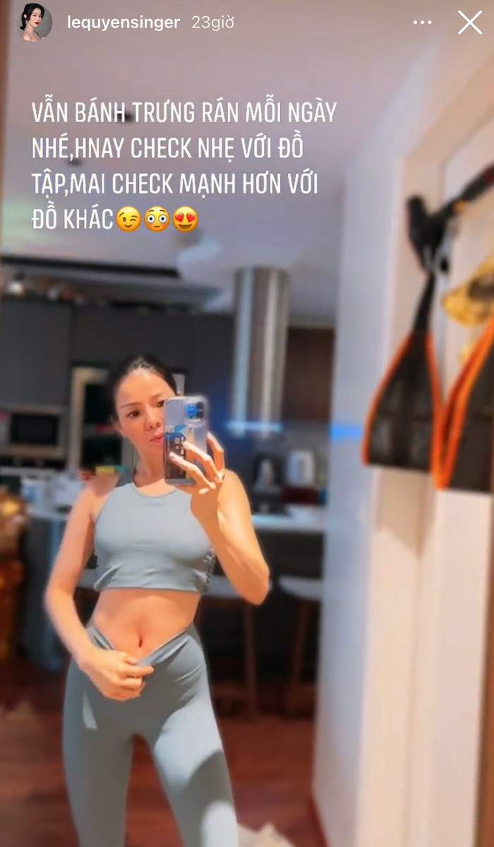 Lệ Quyên khoe vóc dáng sau 5 ngày Tết.
