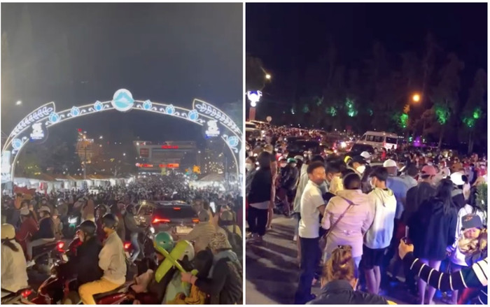 Clip 'biển người' đổ về chợ đêm Đà Lạt dịp đầu năm mới: Lúc đi hết mình lúc về 'hết hồn' Ảnh 2