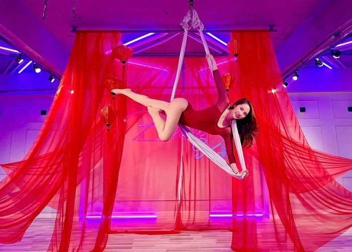 Quỳnh Nga chăm chỉ tập luyện để giữ vóc dáng.&nbsp;