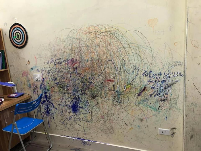 Những 'tác phẩm' vẽ nghuệch ngoạc của trẻ con mà phụ huynh 