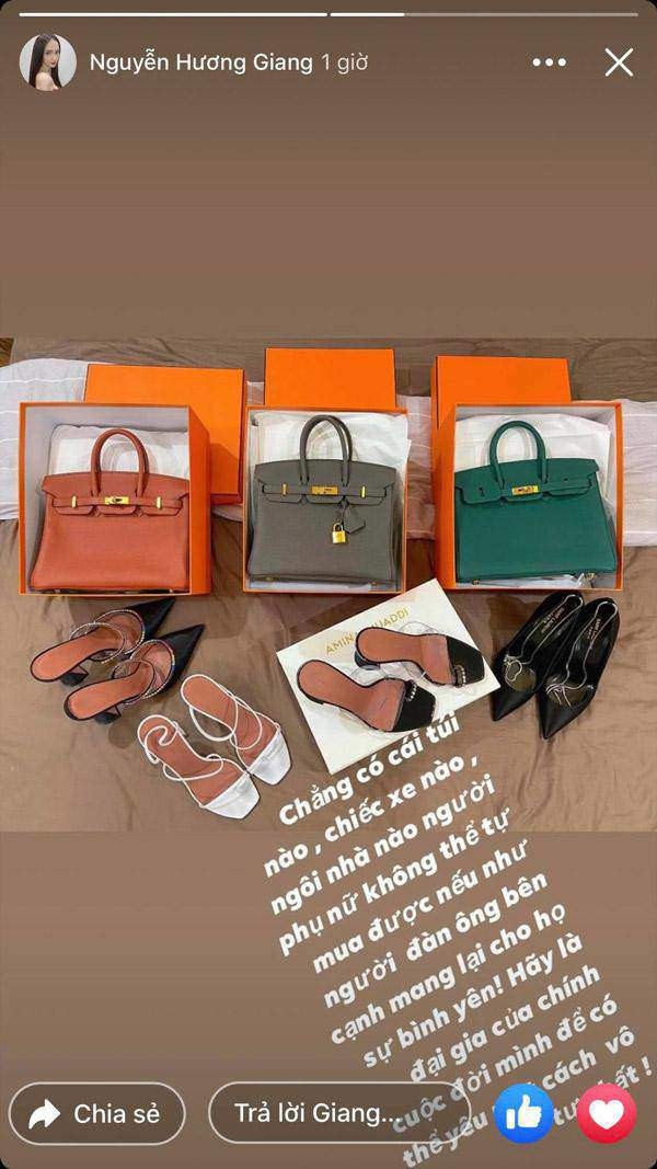 Chân lý của Hương Giang rất đúng, thế nên cô nàng không tiếc tay chi trả cho những món đồ mình yêu thích. 