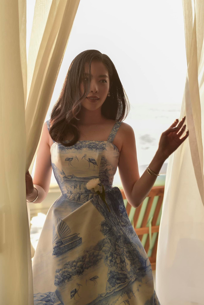 Nam Em lấp lửng chuyện chinh chiến ở Hoa hậu Hoàn vũ Việt Nam.