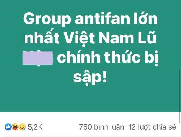 Hiện nhóm anti fan này đã không còn được tìm thấy trên facebook.