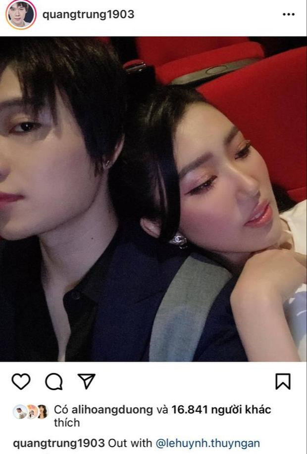 Quang Trung hào hứng đăng tải hình ảnh tình tứ bên Thúy Ngân.
