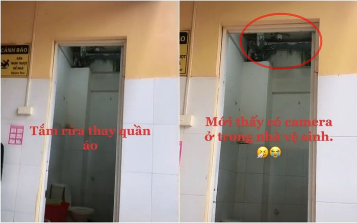 Vào nhà vệ sinh tắm rửa, thay quần áo xong, cô gái hoảng hốt khi thấy camera trên trần nhà Ảnh 2