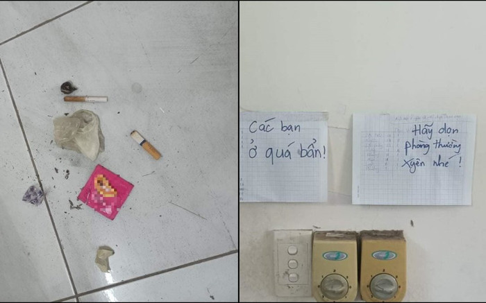 Nhận phòng ký túc xá, sinh viên choáng váng khi thấy sàn nhà có 'vật thể lạ' và lời nhắn 'các bạn ở bẩn' Ảnh 2