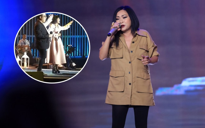 Chiếc micro trên tay dường như 'tàng hình' khi Phương Thanh cất giọng thị phạm hát chay Ảnh 2