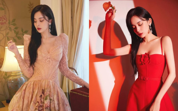 Cổ Lực Na Trát gây sốt với hai tạo hình trong cùng sự kiện: Hồng mong manh hay đỏ quyến rũ cuốn hút hơn? Ảnh 2