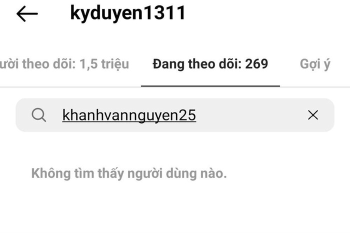 Kỳ Duyên và Khánh Vân hiện không 'follow' nhau trên Instagram
