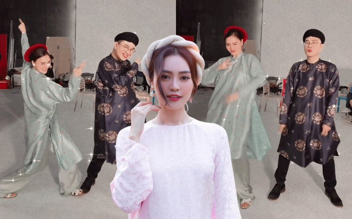 Diện áo dài nền nã, thướt tha nhưng nhạc cứ lên là Ninh Dương Lan Ngọc quẩy bất chấp Ảnh 2