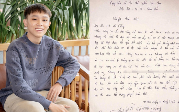Xôn xao bức thư tay của Hồ Văn Cường gửi cố ca sĩ Phi Nhung trước kỳ thi Đại học Ảnh 2