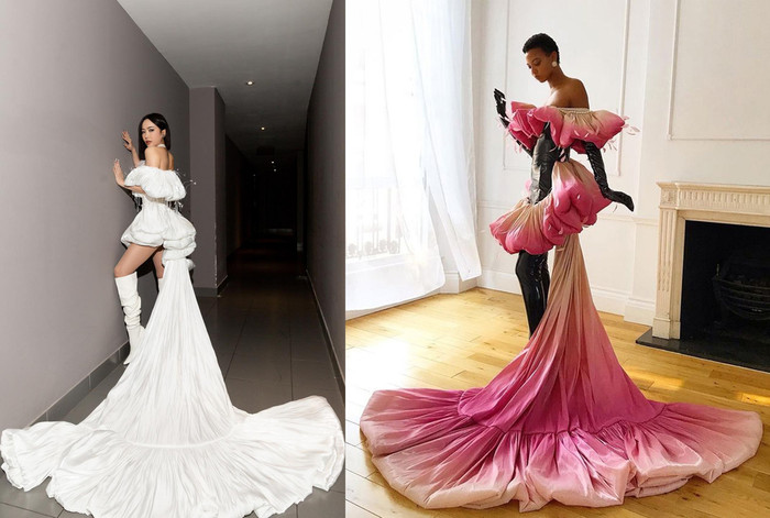 Phim dáng váy của Diệu Nhi có nhiều điểm 'copy paste' với mẫu thiết kế của nước ngoài.