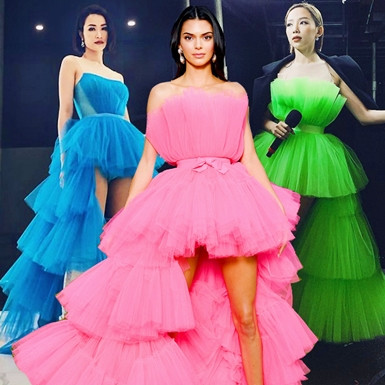 Thiết kế của Giambattista Valli từng được Kendall Jenner diện là mẫu váy bị nhái rất nhiều trong showbiz Việt. &nbsp;