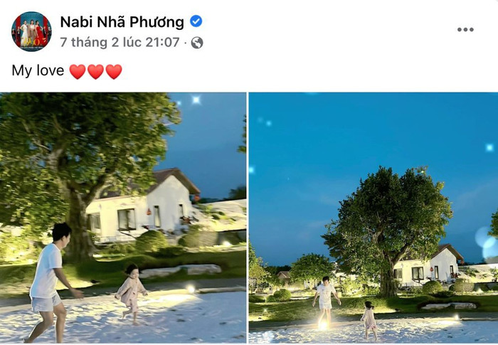 không công khai quá nhiều về đời tư nhưng Nhã Phương thường đăng tải khoảnh khắc hạnh phúc bên cạnh chồng và con gái
