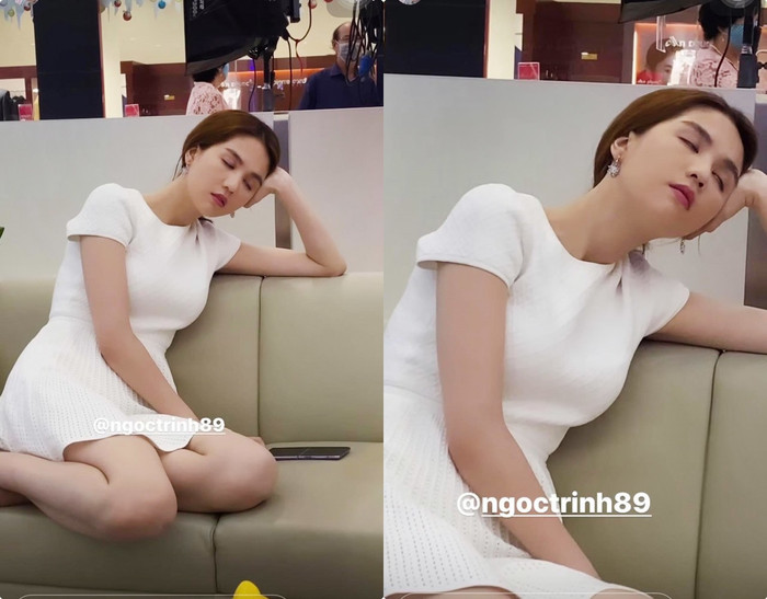 Trong tư thế ngủ khó thế này mà Ngọc Trinh vẫn xinh đẹp ngất ngây,