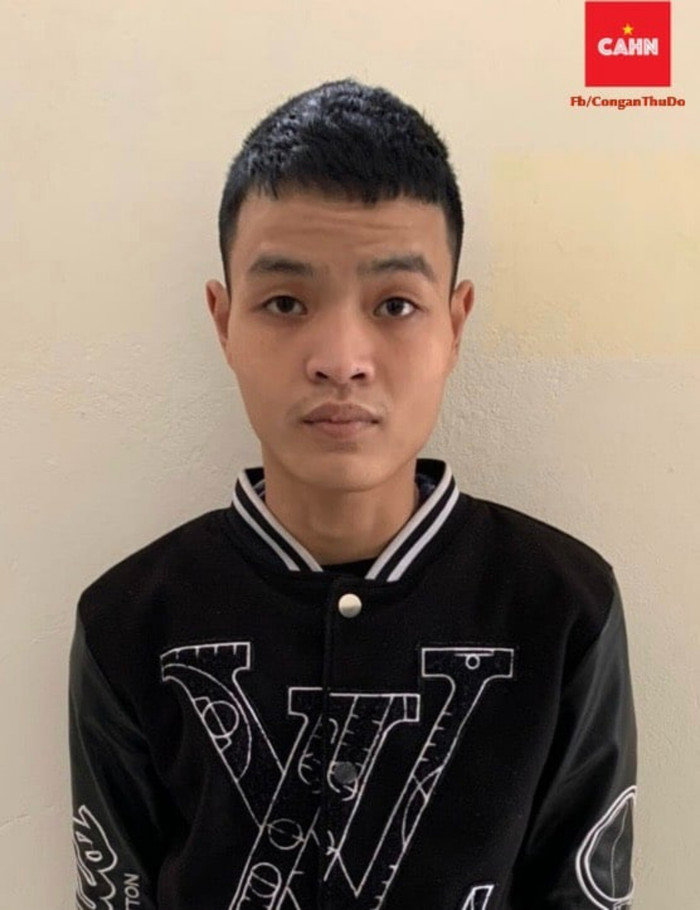 Đối tượng Nguyễn Văn Cường, tại cơ quan công an. (Ảnh: CATP Hà Nội).