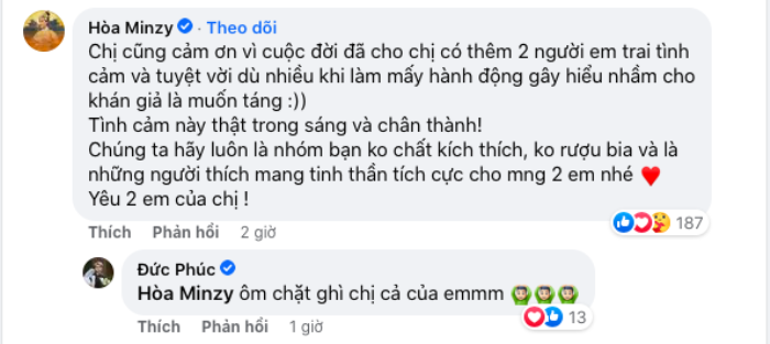 Hòa Minzy nhắn nhủ đến gia đình hoa dâm bụt: 'Hãy là nhóm bạn không chất kích thích, không rượu bia' Ảnh 3