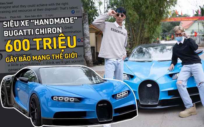 'Siêu xe' Bugatti Chiron giá 600 triệu đồng của nhóm bạn trẻ Việt gây 'bão' mạng thế giới Ảnh 2